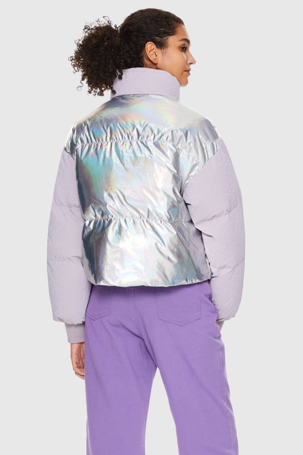 Puff-O? Colorlay Chrome Cropped Down Puffer - Image 3