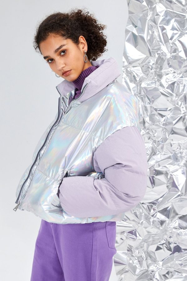 Puff-O? Colorlay Chrome Cropped Down Puffer - Image 5