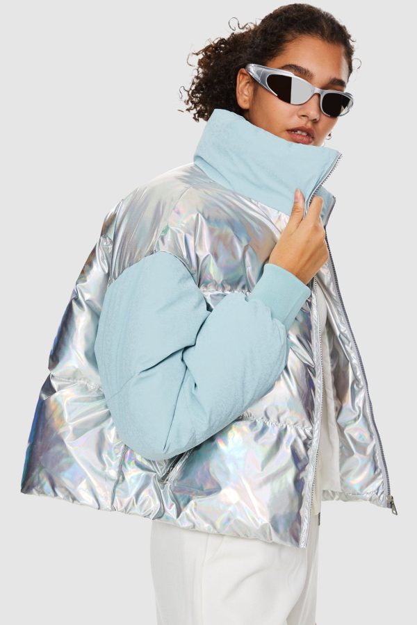 Puff-O? Colorlay Chrome Cropped Down Puffer - Image 9