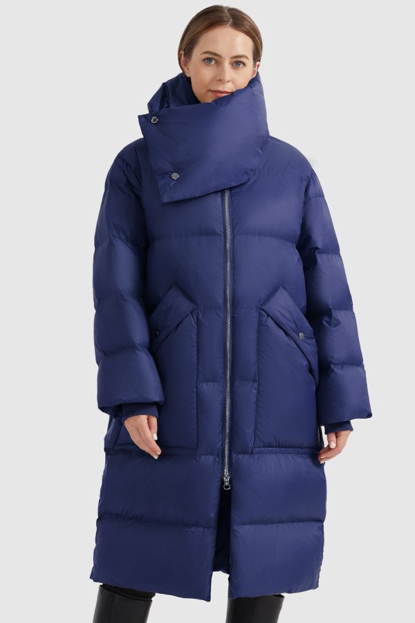 Puffer Long Stylish Winter Down Jacket with Warm Thickened Collar - Image 10