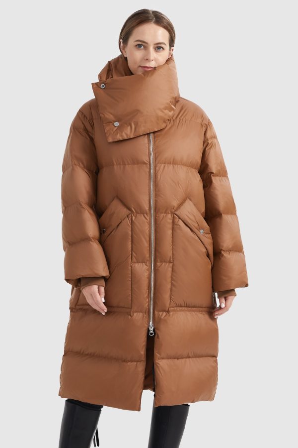 Puffer Long Stylish Winter Down Jacket with Warm Thickened Collar - Image 6