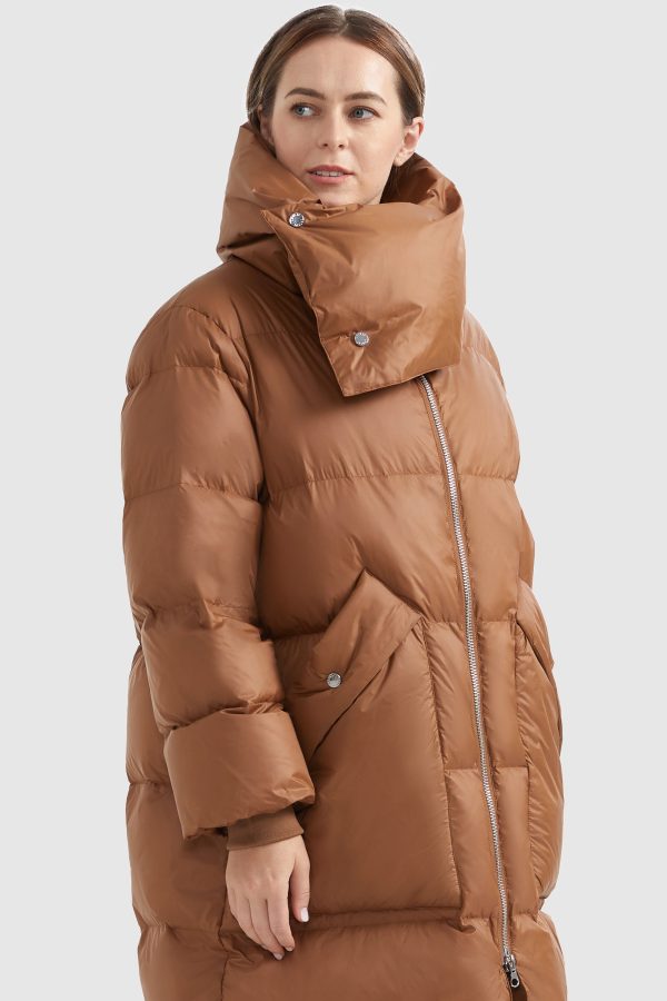 Puffer Long Stylish Winter Down Jacket with Warm Thickened Collar - Image 7