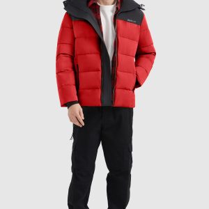 Puffer Warm Jacket Winter Full-Zip Windproof Coat