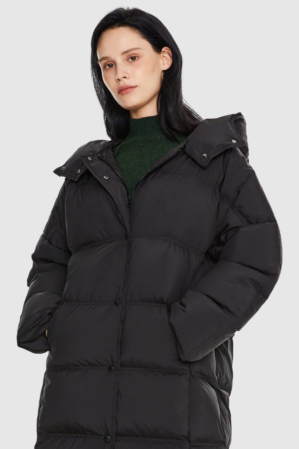 Puffy Puffer Down Jacket with Detachable Hood - Image 12