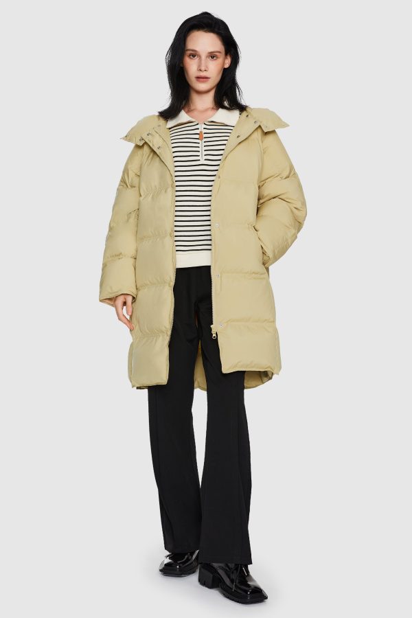 Puffy Puffer Down Jacket with Detachable Hood - Image 5