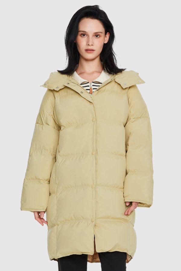 Puffy Puffer Down Jacket with Detachable Hood - Image 7