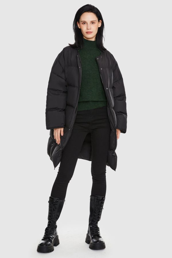 Puffy Puffer Down Jacket with Detachable Hood - Image 9