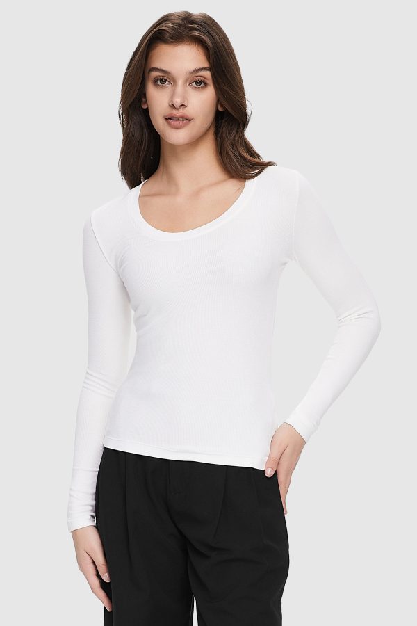 Scoop Neck Pullover Sweater - Image 2