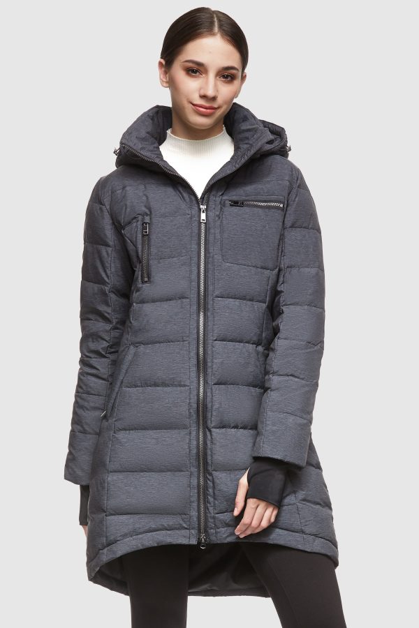 Slant Pocket Zip up Puffer Down Coat - Image 34