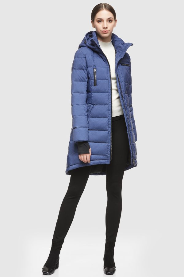 Slant Pocket Zip up Puffer Down Coat - Image 37