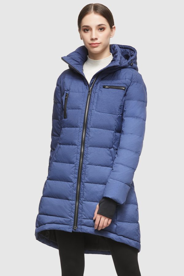 Slant Pocket Zip up Puffer Down Coat - Image 38