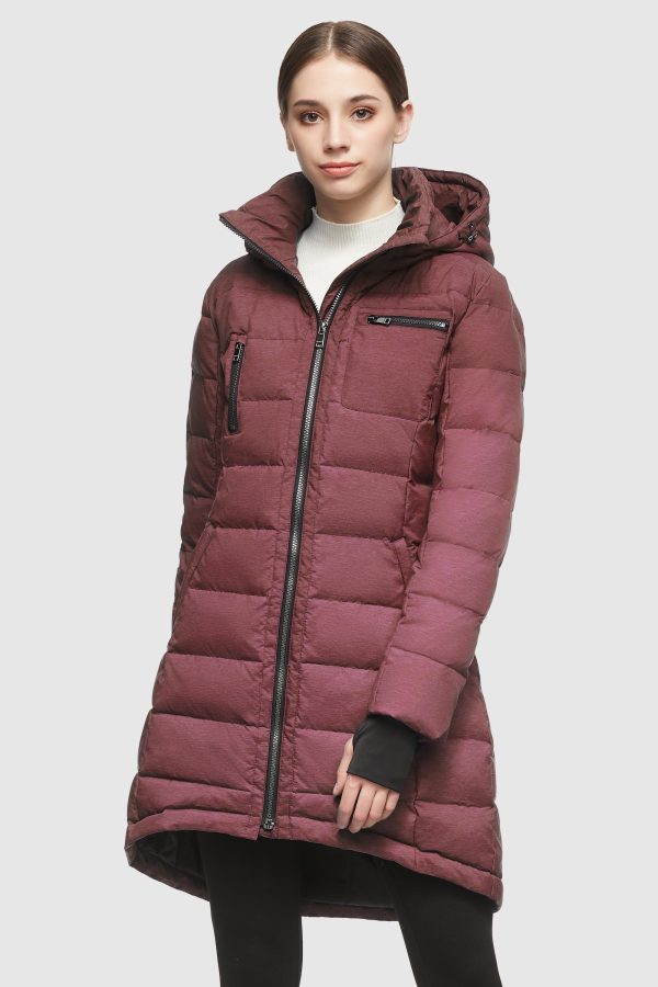 Slant Pocket Zip up Puffer Down Coat - Image 42