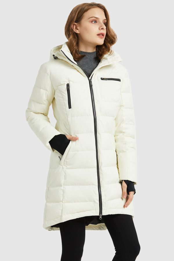 Slant Pocket Zip up Puffer Down Coat - Image 2