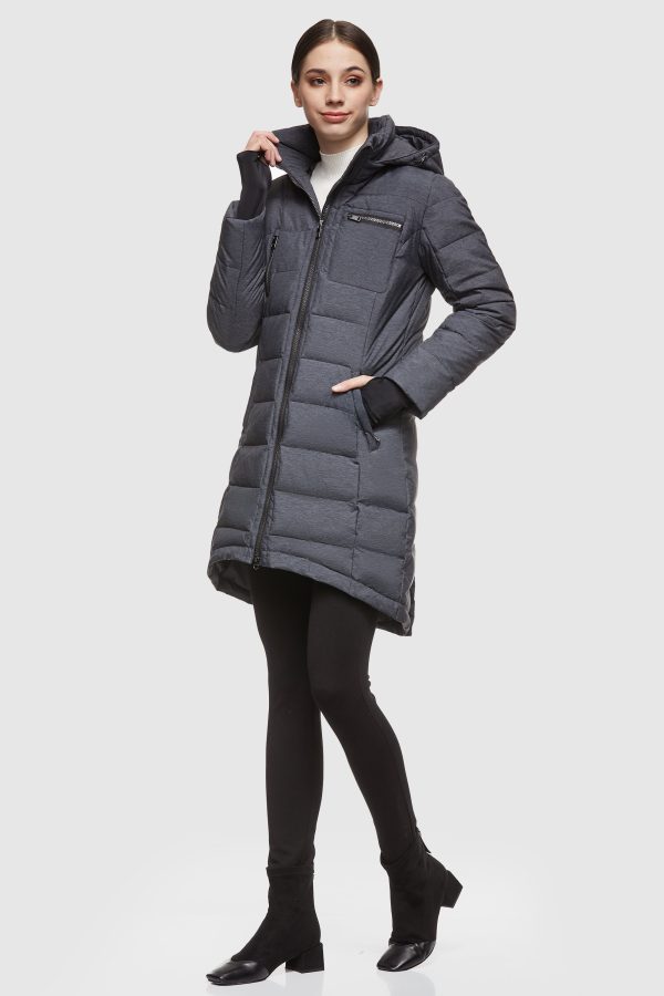 Slant Pocket Zip up Puffer Down Coat - Image 33