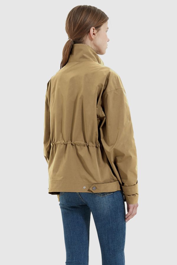 Stand Collar Zip Up Simple Jacket - Image 3