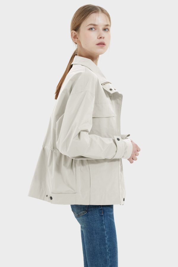 Stand Collar Zip Up Simple Jacket - Image 7