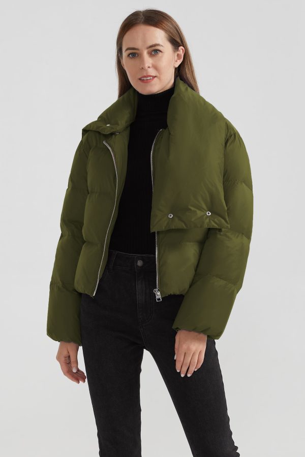 Stylish Puffer Down Coat with Thickened Collar - Image 2