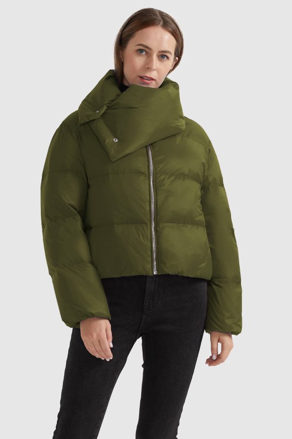 Stylish Puffer Down Coat with Thickened Collar - Image 3