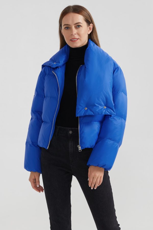 Stylish Puffer Down Coat with Thickened Collar - Image 10