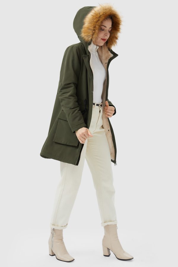 Thickened Fleece Lined Parka Jacket - Image 13