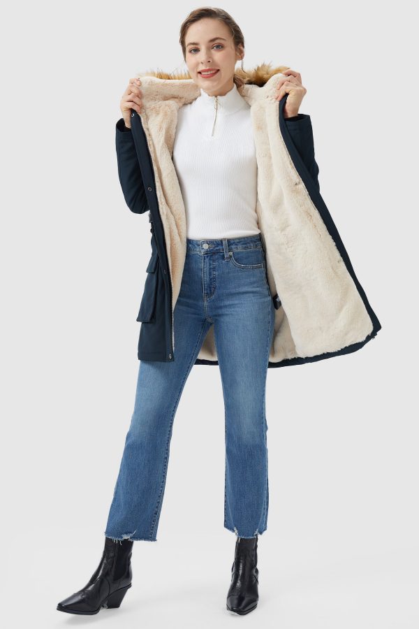 Thickened Fleece Lined Parka Jacket - Image 17