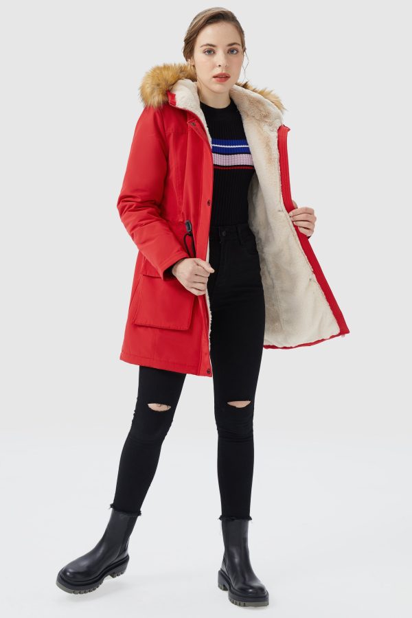 Thickened Fleece Lined Parka Jacket - Image 21