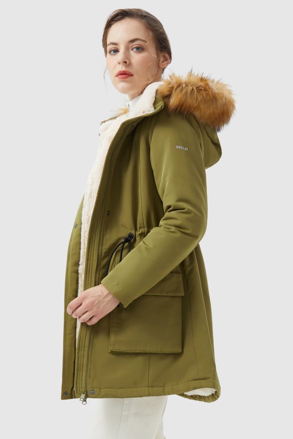 Thickened Fleece Lined Parka Jacket - Image 7