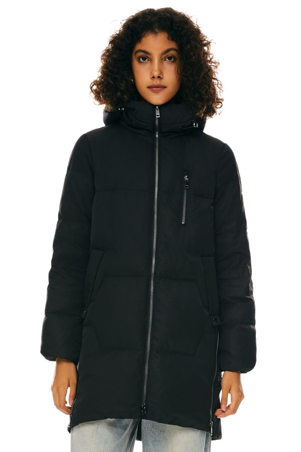 Two-Way Zipper Hooded Down Puffer Jacket - Image 9