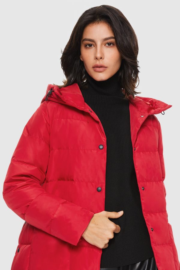 Unique Cut Hooded Down Puffer Coat - Image 4