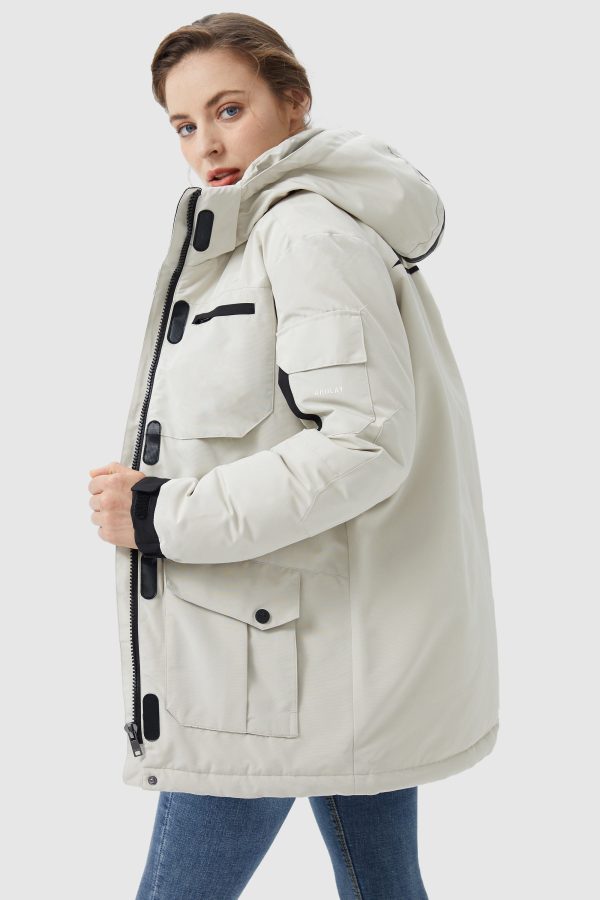 Warm Multiple Pockets Parka Down Jacket - Image 7