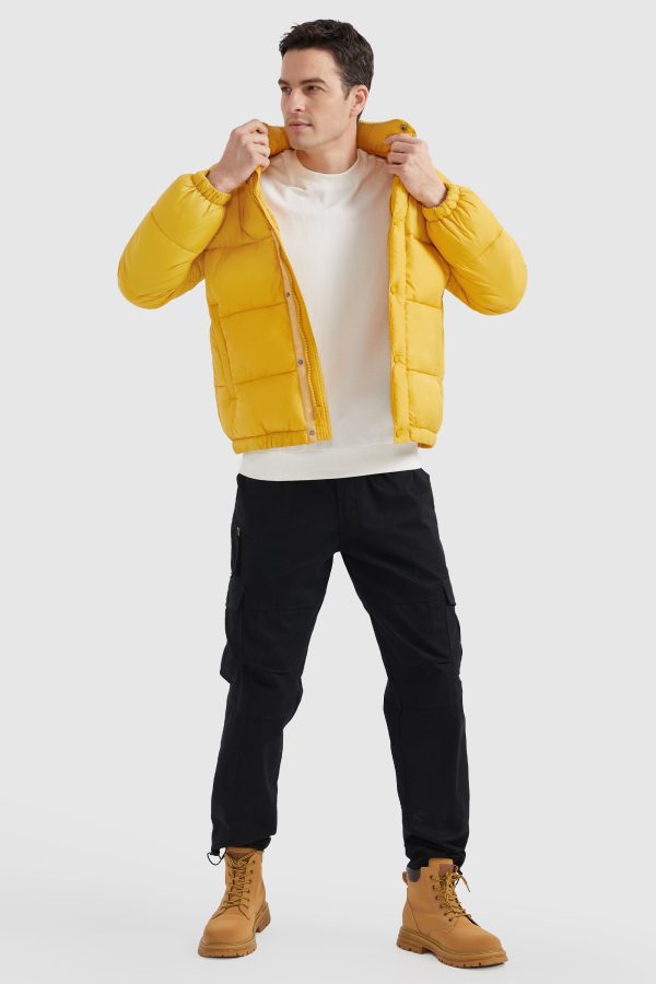 Water Repellent Slant Pocket Thickened Jacket - Image 5