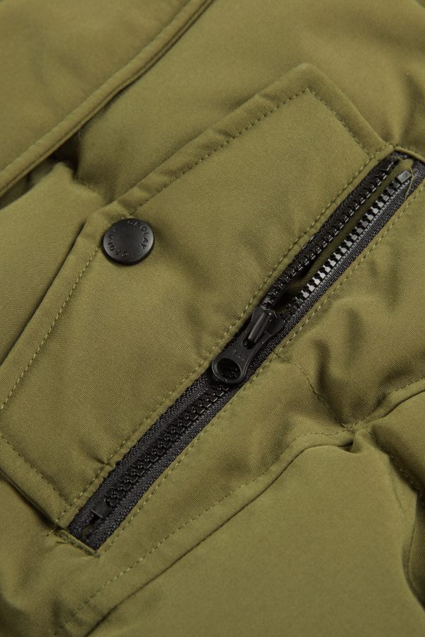Windproof Puffer Fur Hooded Down Coat - Image 23