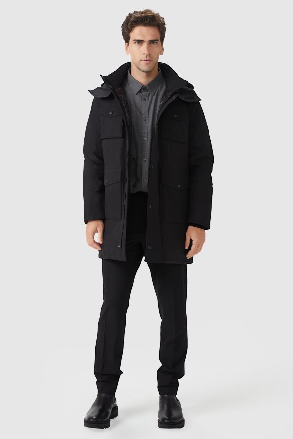 Windproof Warm Hooded Down Jacket - Image 5