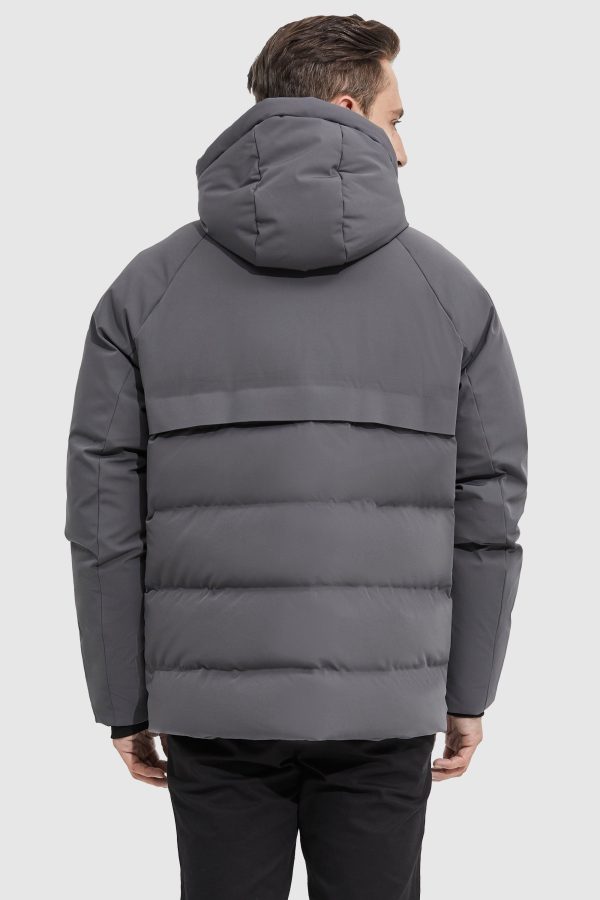 Winter Hood Ribbed Cuff Down Jacket - Image 11