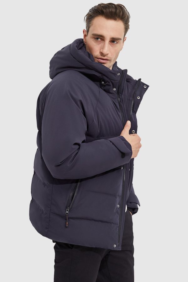 Winter Hood Ribbed Cuff Down Jacket - Image 15
