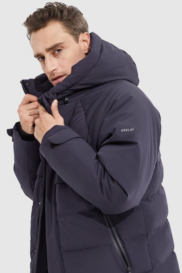 Winter Hood Ribbed Cuff Down Jacket - Image 16