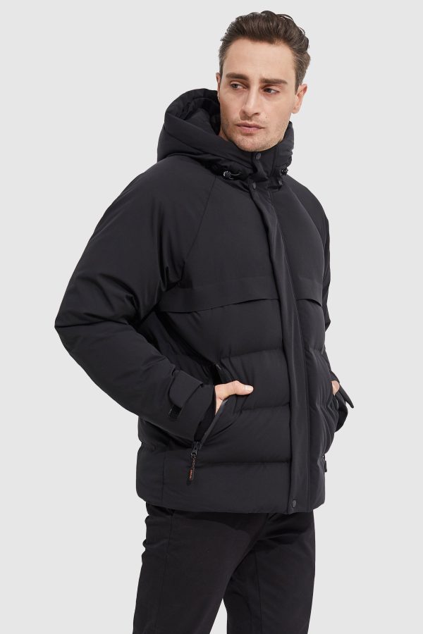 Winter Hood Ribbed Cuff Down Jacket - Image 3