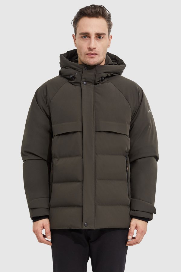 Winter Hood Ribbed Cuff Down Jacket - Image 6