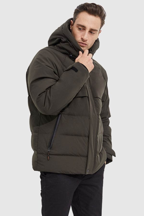 Winter Hood Ribbed Cuff Down Jacket - Image 7