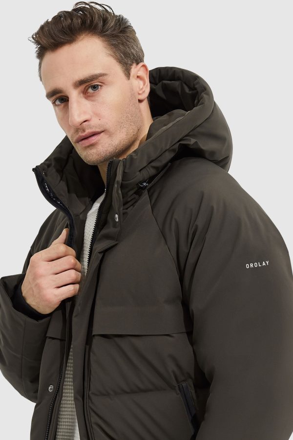 Winter Hood Ribbed Cuff Down Jacket - Image 8
