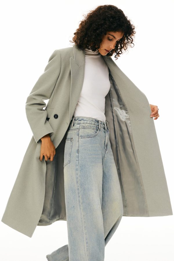 Wool Blend Long Coat - Image 2