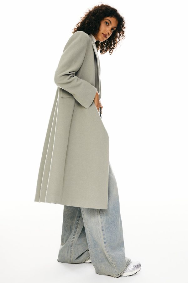 Wool Blend Long Coat - Image 4