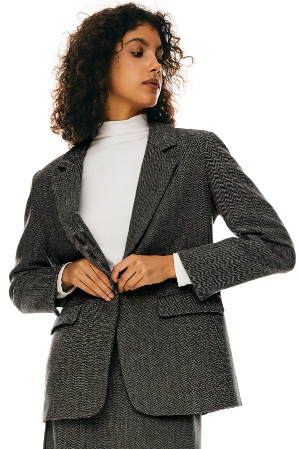 Wool Office Blazer - Image 3