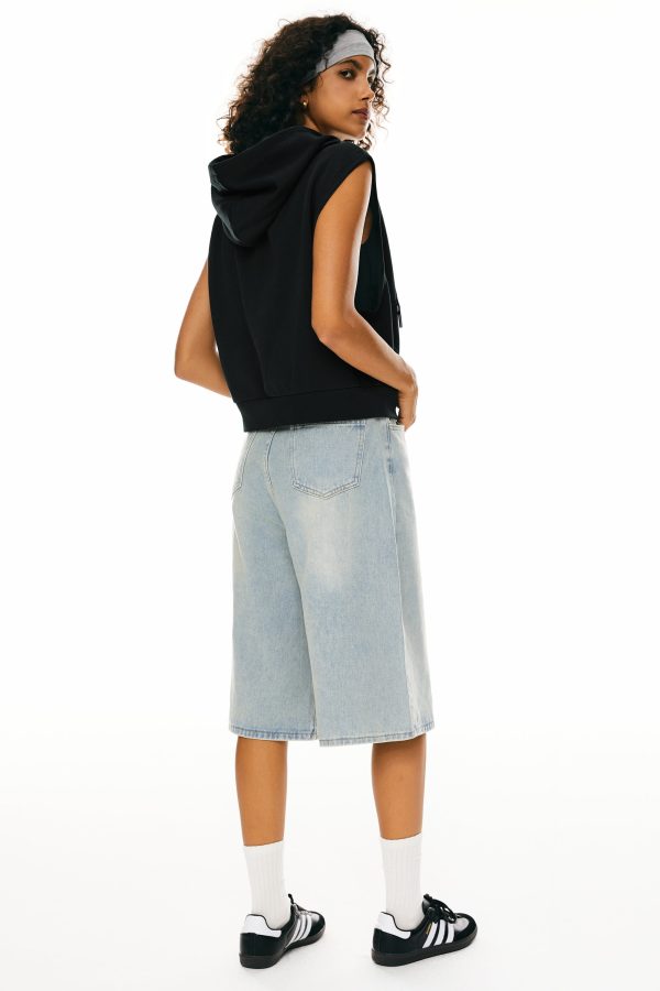 Zip Up Sleeveless Hoodie - Image 4