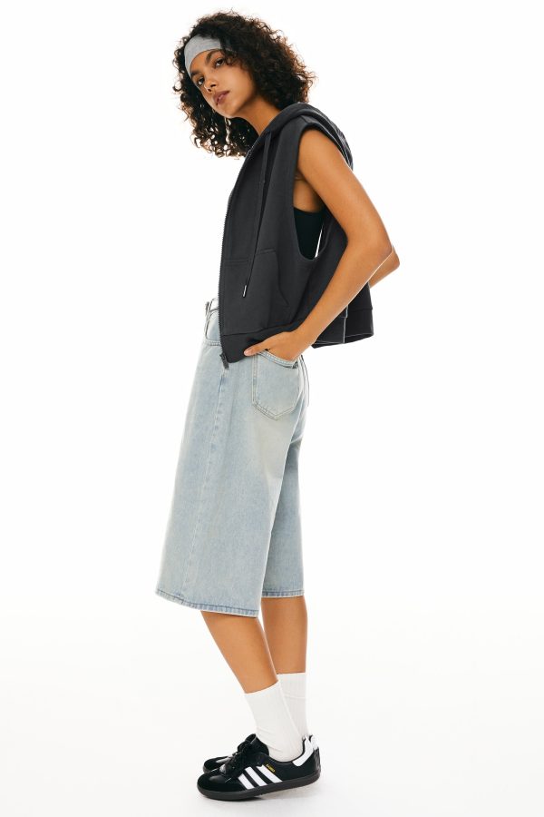 Zip Up Sleeveless Hoodie - Image 10