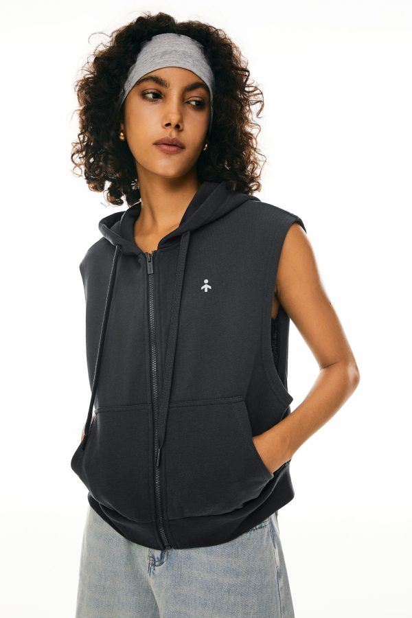 Zip Up Sleeveless Hoodie - Image 12