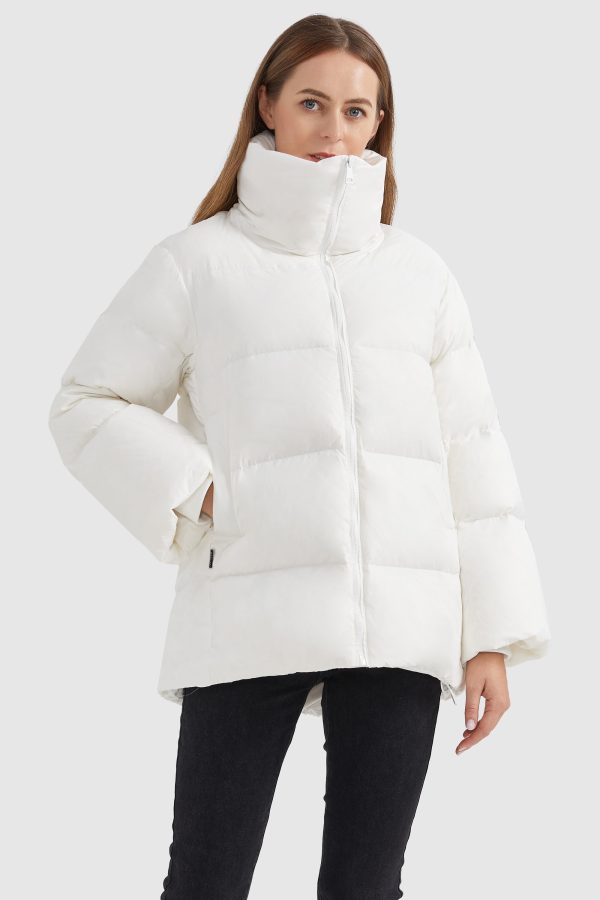 Zipper Front Puffer Down Coat - Image 10