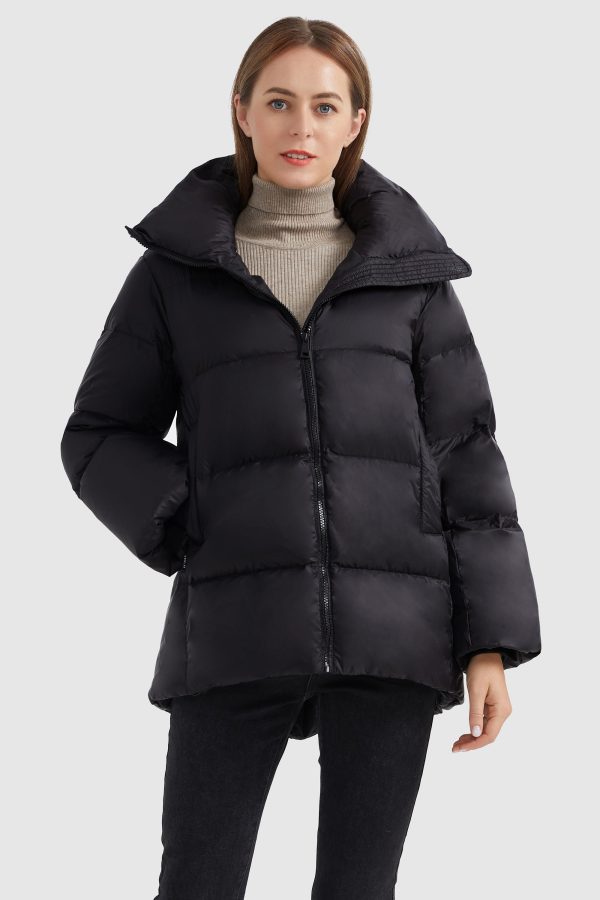 Zipper Front Puffer Down Coat - Image 6