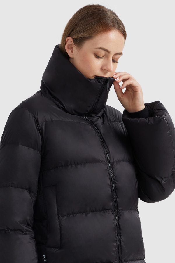 Zipper Front Puffer Down Coat - Image 8