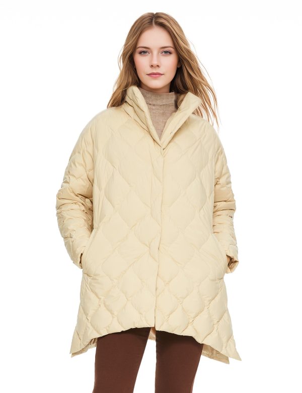 Oversized Quilted Puffer Jacket Lightweight with Pockets - Image 40